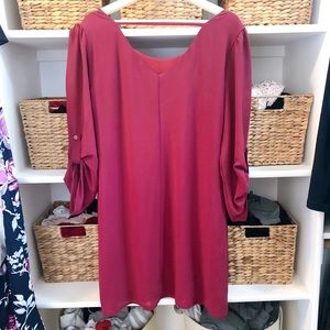 Burgundy dress!